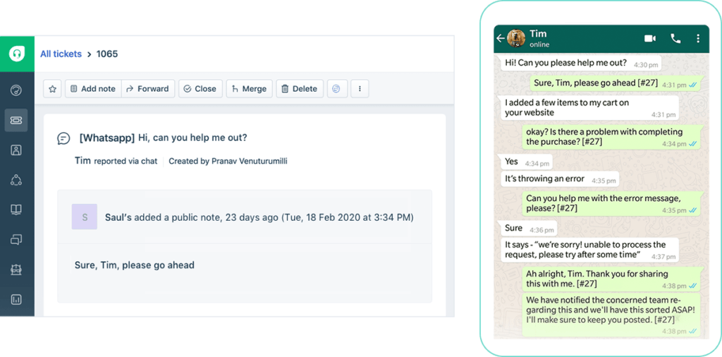 Screenshot, whatsapp message.