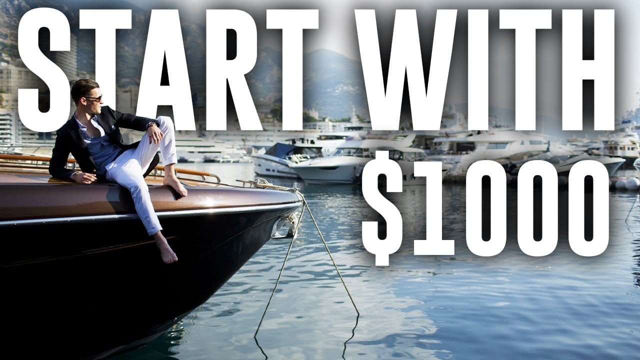 A man on a boat showcasing the best business to start with $1000.