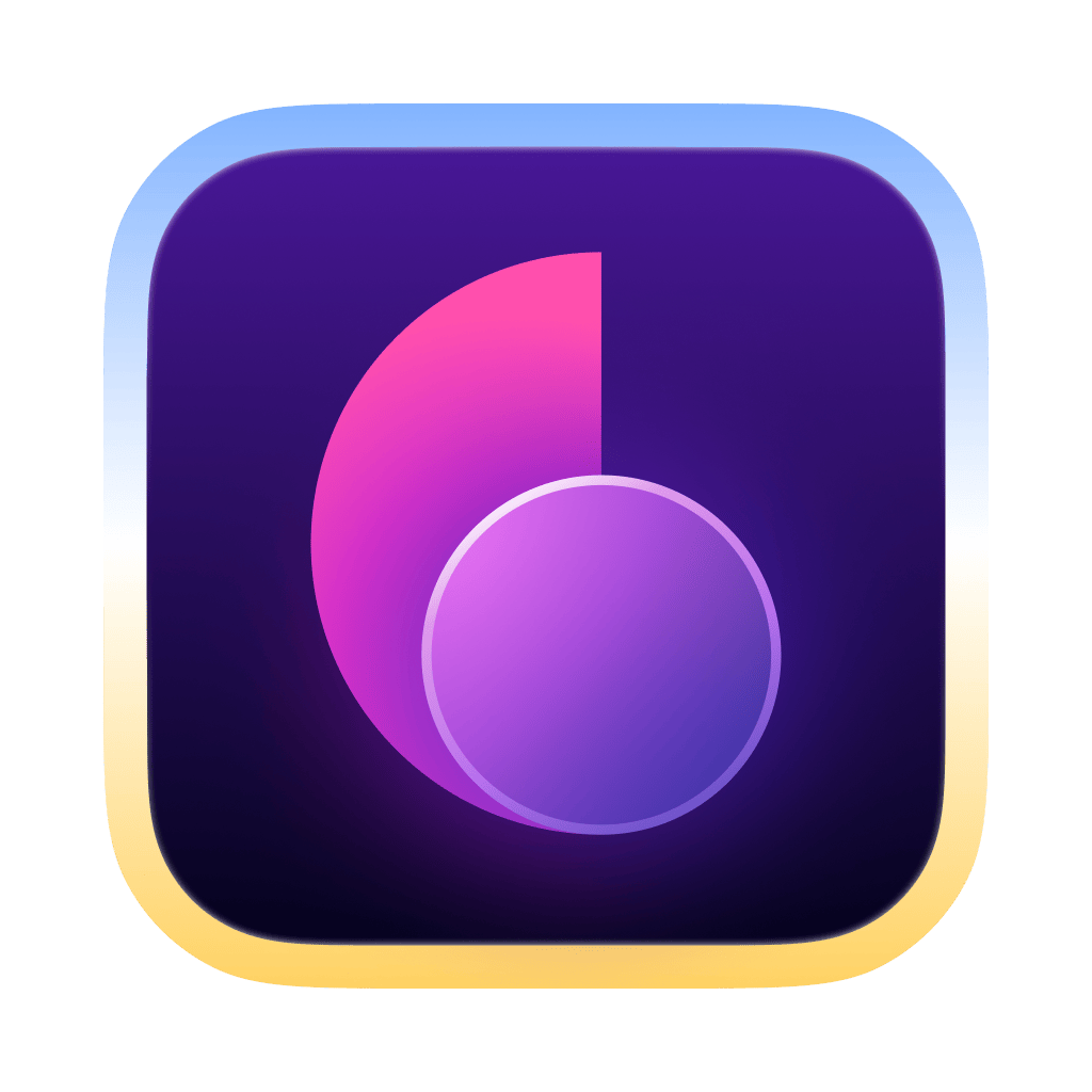 An app icon featuring a simple circle design.