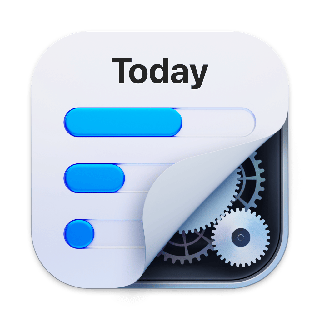 Today's app review icon features gears and gear designs, showcasing its functionality and efficiency.