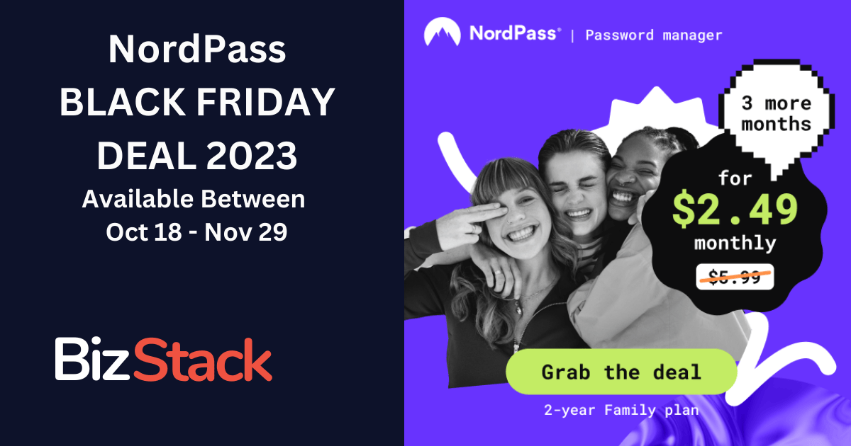 Nordpass black friday deal.