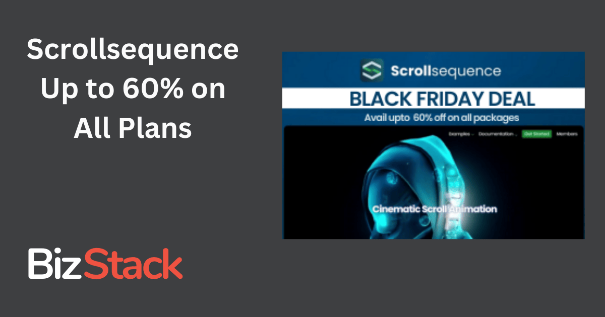Scrollsequence up to 60% Black Friday deal.