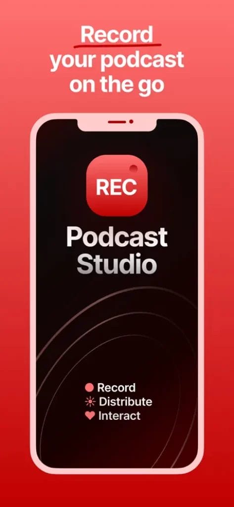 Record your podcast on the go with the Spreaker podcast studio for iPhone - screenshot.