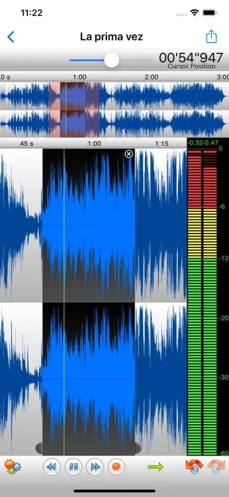 Freemium podcast recording app for iPhone, captured in a screenshot.