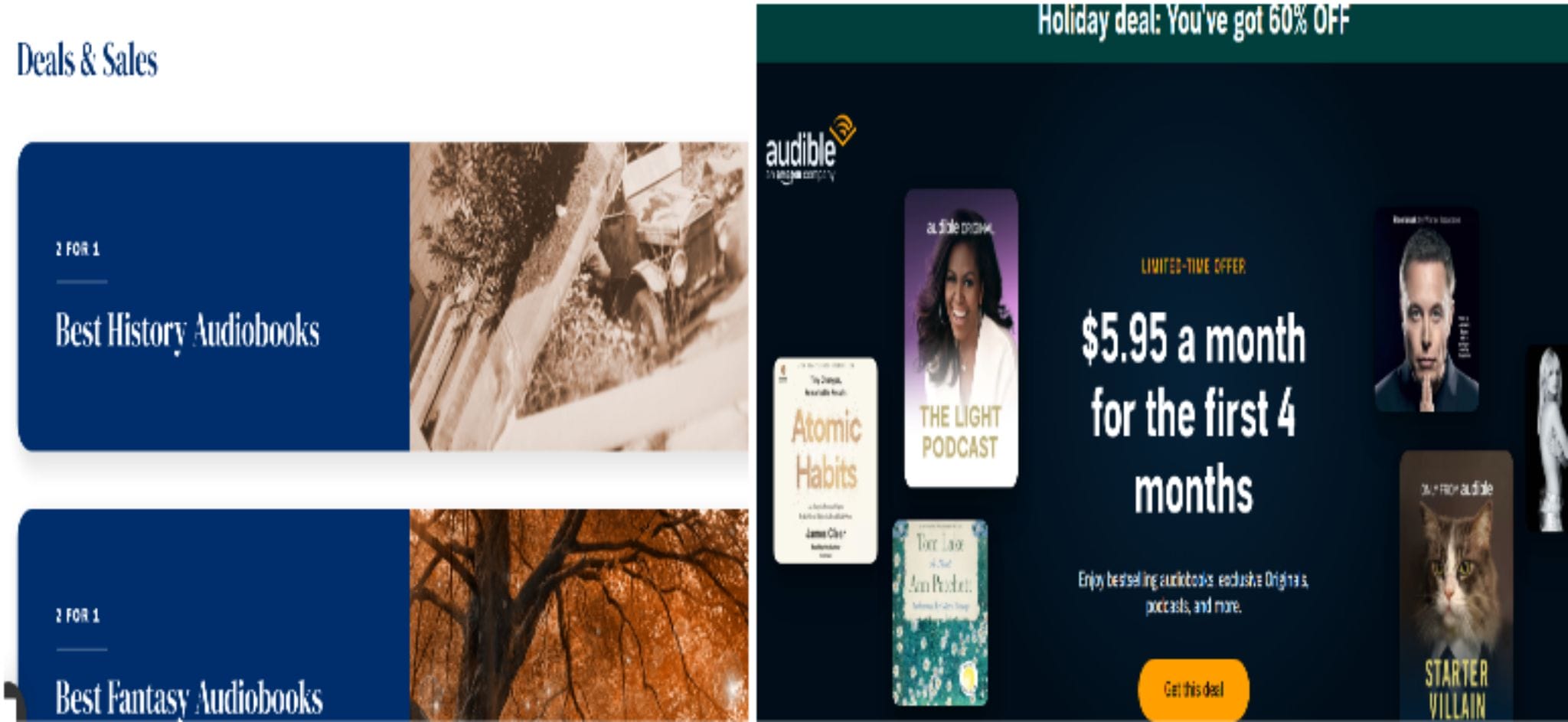 Audible vs Pricing, Library, and Features