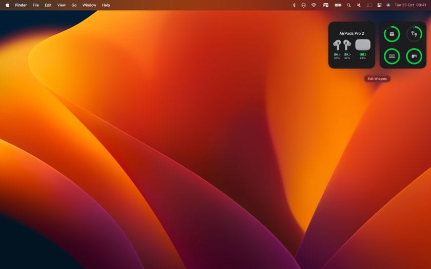 AirBuddy connecting to device screenshot