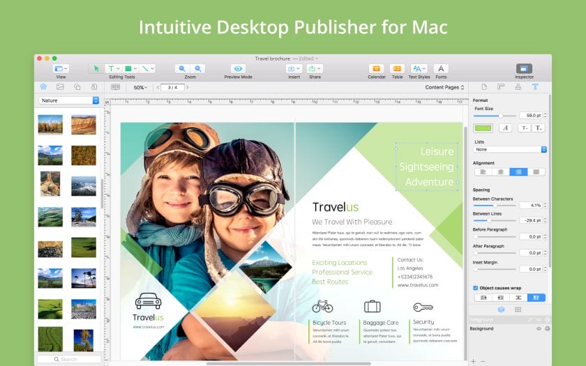Swift Publisher User Interface Screenshot