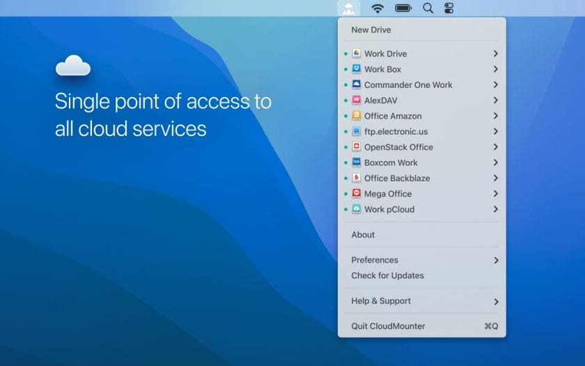 CloudMounter Screenshot - Main Interface
