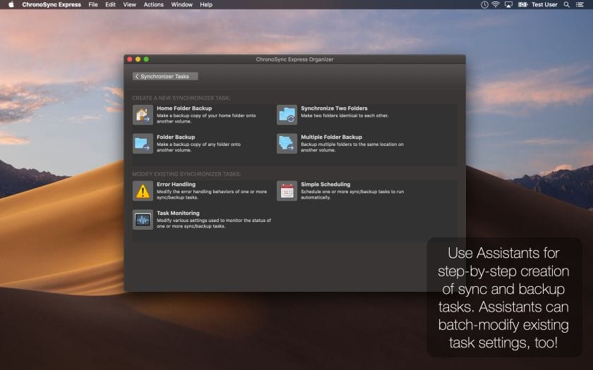 ChronoSync Express Analyze Feature Screenshot