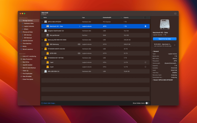 Disk Drill Main Interface Screenshot