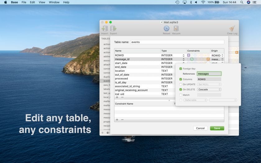 Screenshot of Base filtering system