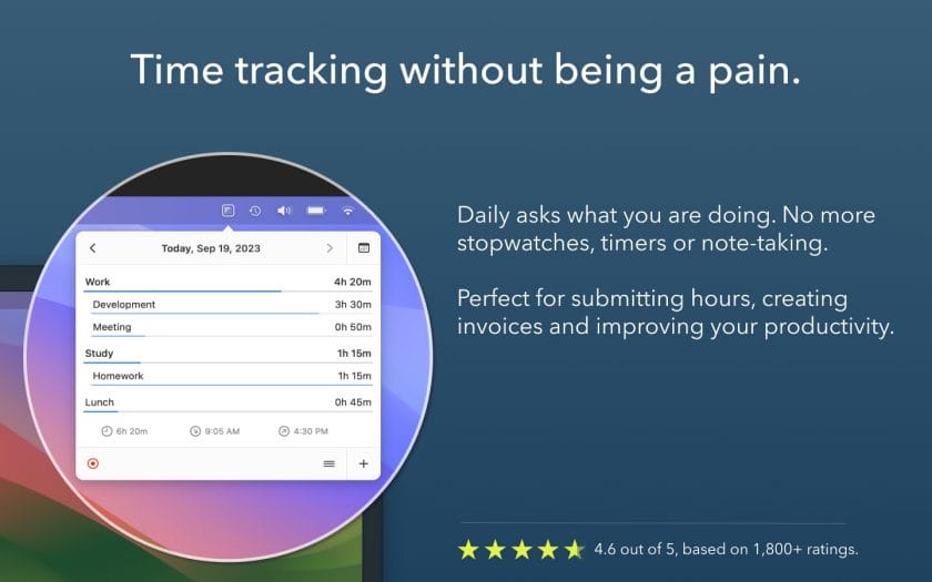Daily app Activity Breakdown Screenshot