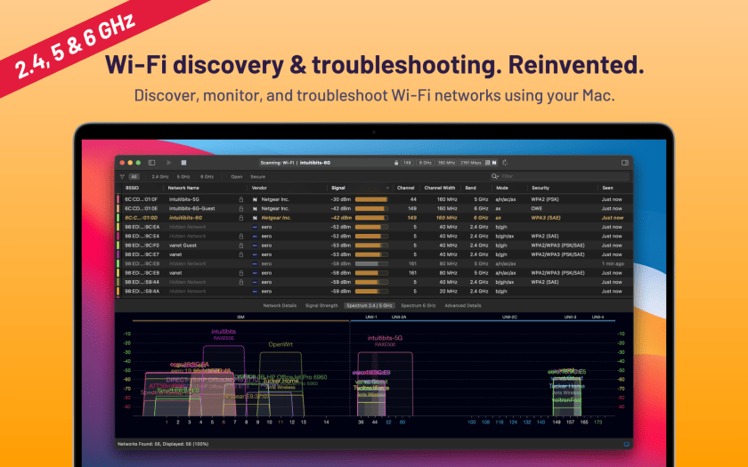 WiFi Explorer Interface Screenshot