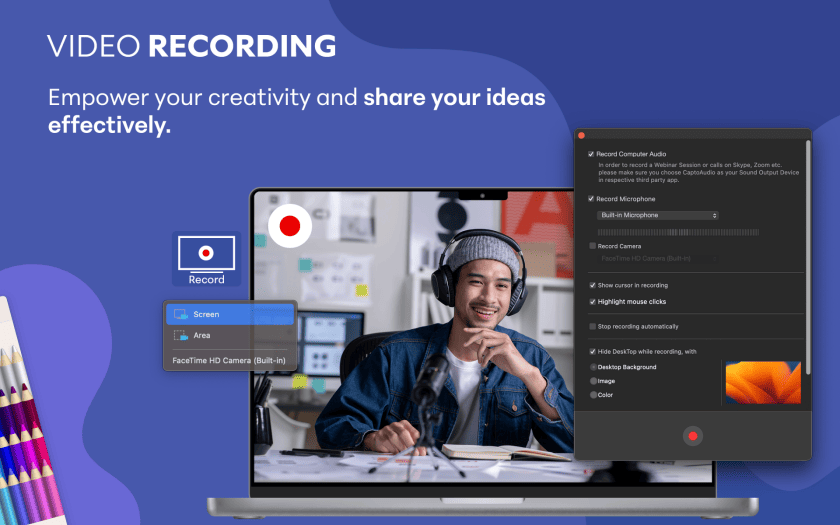 Capto Screenshot - Capture Options
