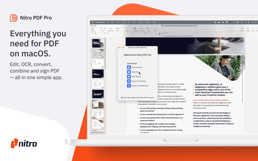 Screenshot of Nitro PDF Pro editing features