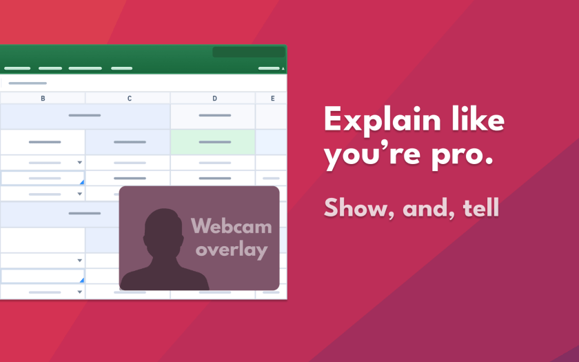 Screenshot of Tape webcam overlay option