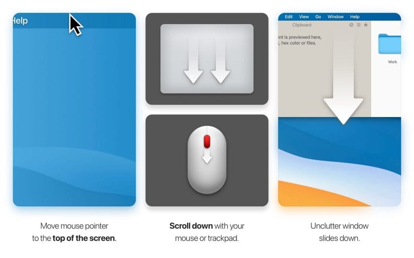 Screenshot of Unclutter's notes management