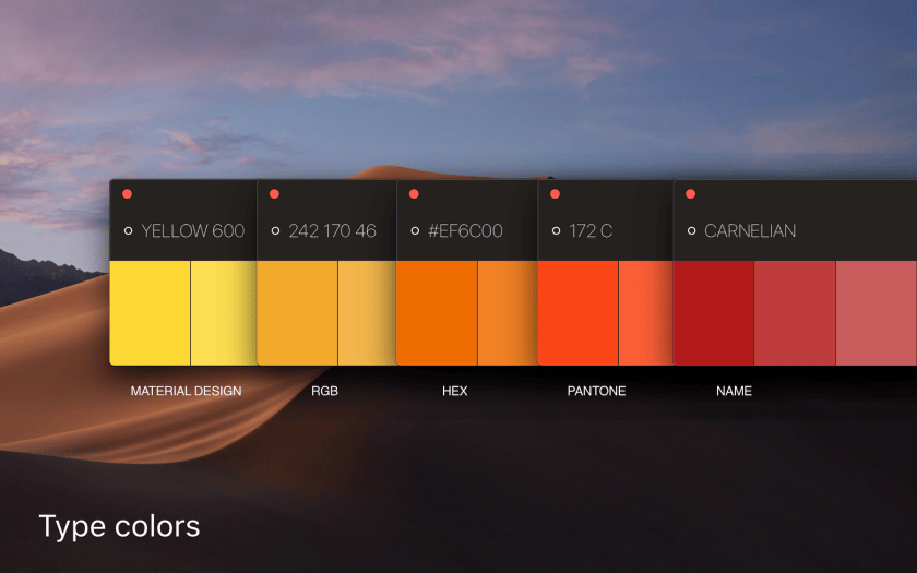 Color selection in Aquarelo